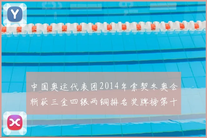 中国奥运代表团2014年索契冬奥会斩获三金四银两铜排名奖牌榜第十二位